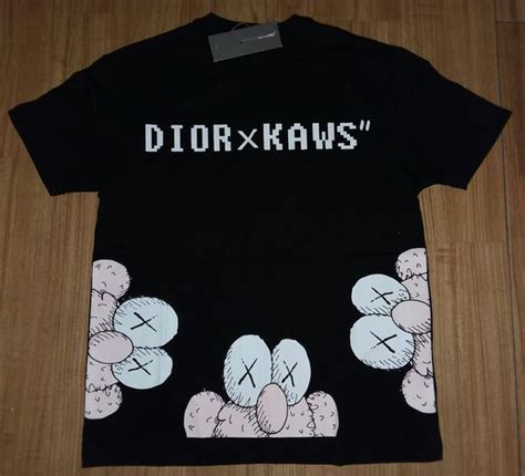 dior x kaws t shirt blac|KAWS Dior shirts.